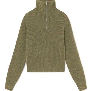 Paloma Wool Cerro Half-Zip Green Sweater
